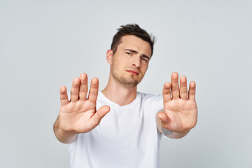 young man with thumbs up