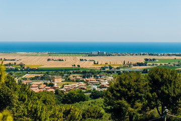 Fototapeta premium Landscapes of the sea town from a height