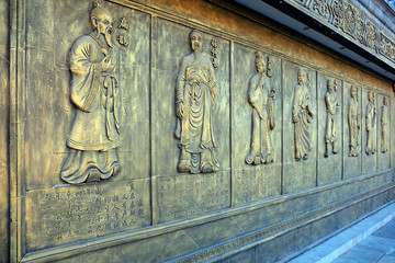 relief of ancient Chinese famous doctors, Beijing, China