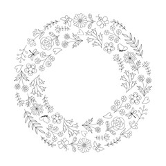 Flowers frame pattern 2