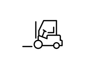 Forklift line icon