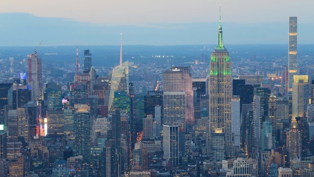 Looping day to night timelapse of New York, United States 4K