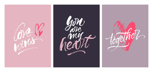 Set of Valentine's Day love cards