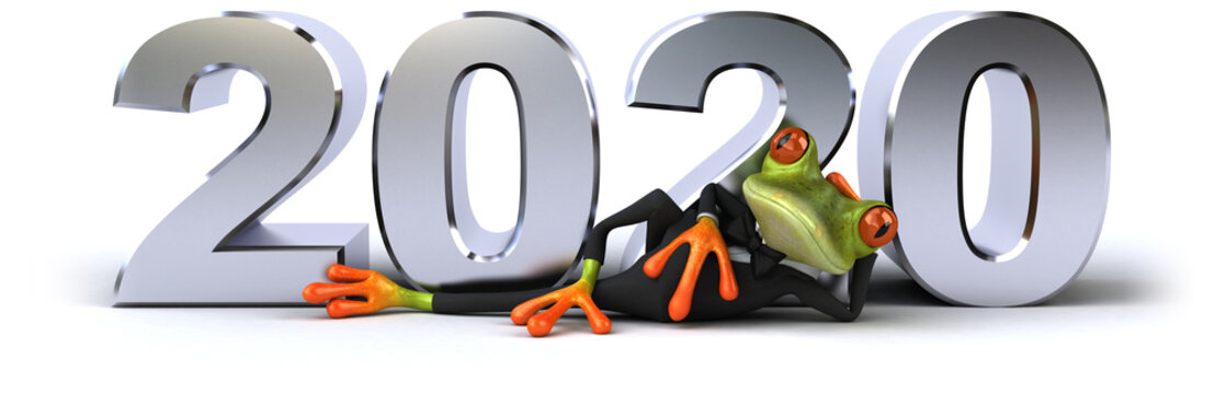 Fun 3D Green Cartoon Frog