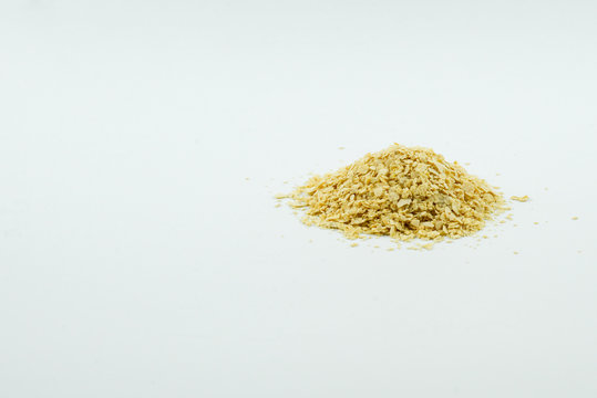 Fresh barley malts isolated on a white background.