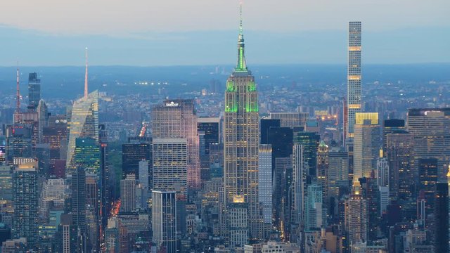 Looped day to night timelapse of New York, New York, United States 4K