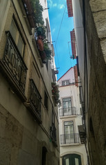 Fototapeta na wymiar Narrow Street Of Lisbon