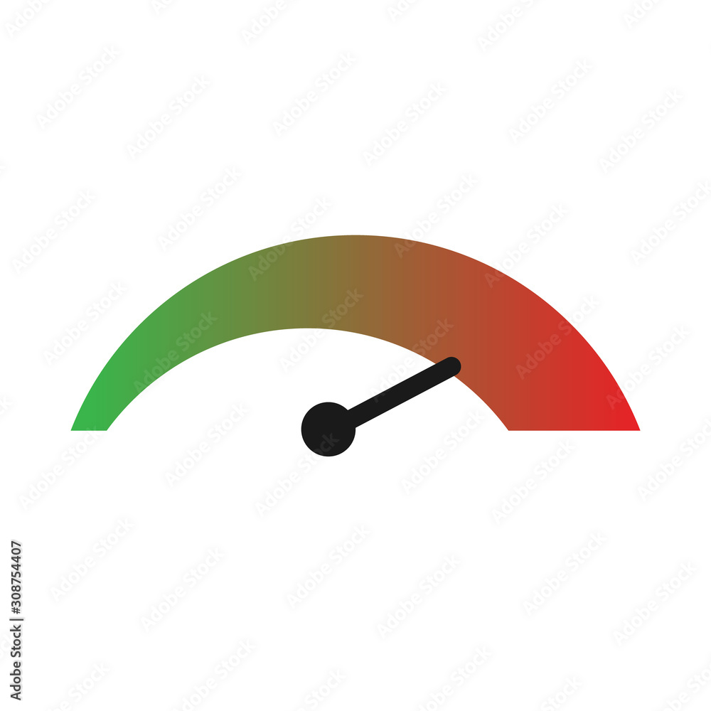 Poster business credit score vector speedometer. customer satisfaction indicators with poor and good levels