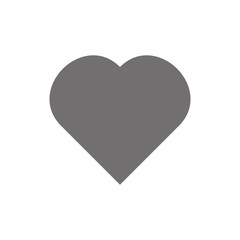 Heart Icon Vector. Perfect Love symbol. Valentine s Day sign, emblem isolated on white background with shadow, Flat style for graphic and web design, logo.