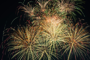 firework for celebration at New Year and copy space.celebration and anniversary concept
