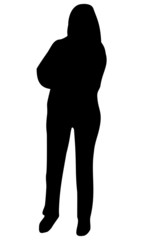 Fototapeta premium Woman black vector simple silhouette