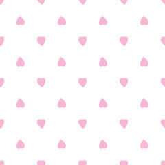 Cute pink hearts seamless pattern. 14 february wallpaper.