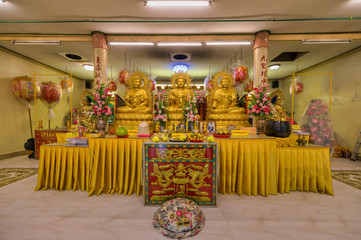 Bang Chang, Sam Phran District, Nakhon Pathom, December 8, 2019.  Wat Dhampanyaram is Small Chinese...