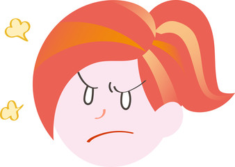 女性　顔　表情