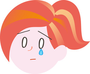 女性　顔　表情