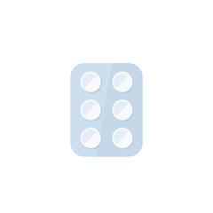 pills pack, blister icon on white