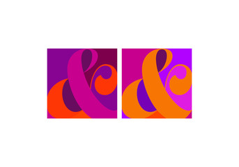 abstract pop background with ampersand