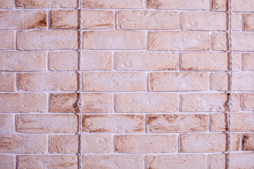 Old red brick wall texture with  electric wiring for background. Abstract, background and interior, exterior concept