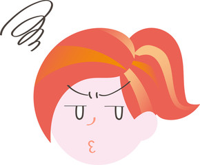 女性　顔　表情