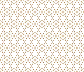 Seamless geometric pattern based on japanese style Kumiko .