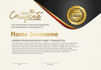 Certificate template with luxury and elegant texture modern pattern, diploma, Vector illustration