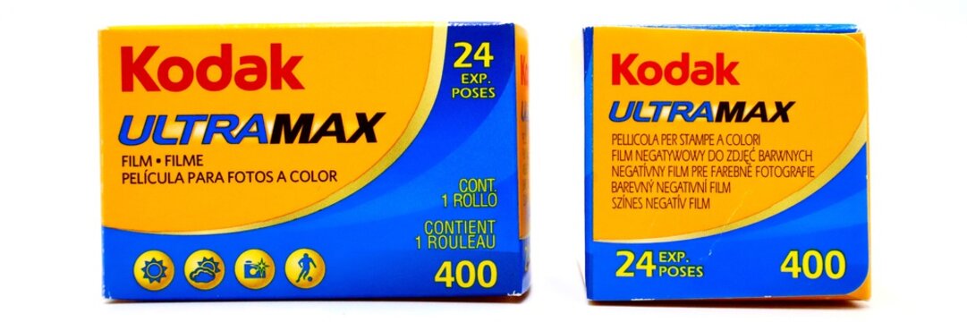 Italy – August 31, 2019: Vintage Kodak Film