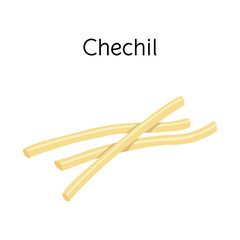 Vector illustration of chechil and cheese symbol. Web element of chechil and meal stock vector illustration.