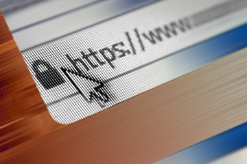 Closeup of Http Address in Web Browser - Shallow Depth of Field 