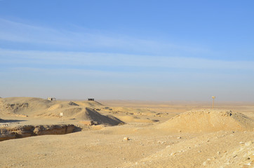 Fototapeta na wymiar The ruined site of Djoser Pyramid, Cairo.