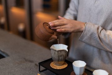 Chinese pouring tea