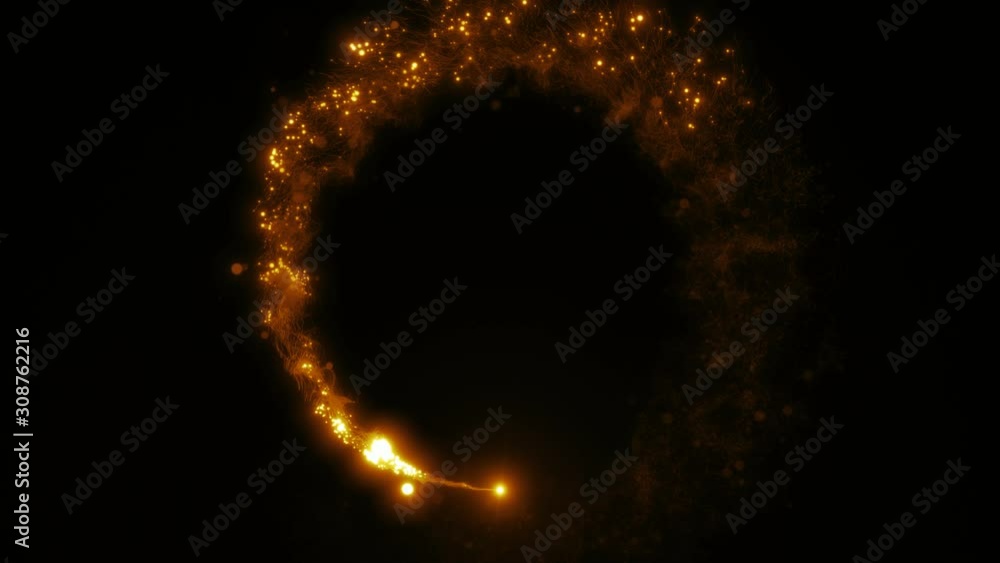 Poster abstract magic light leak circle background loop/ 4k animation of an abstract dynamic magic light en