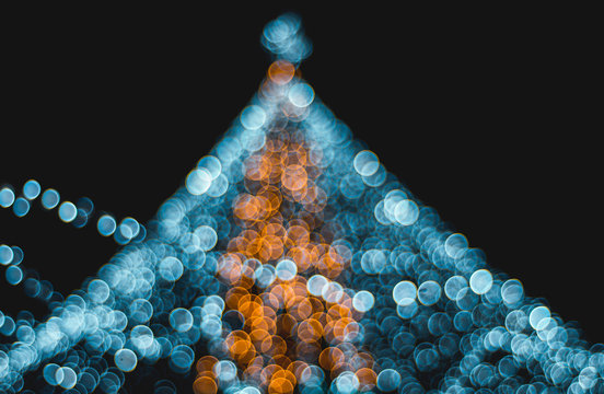 Dual Tone Bokeh Christmas Lights Background