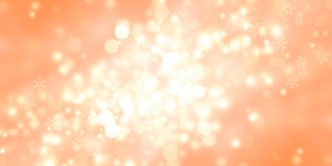 Abstract hot blurred with circle light on orange backdrop is motion background. Summer background with a magnificent sun burst with lens flare.