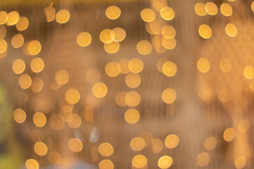 Bokeh blur of lights for decorating Christmas trees at Christmas and New Year's every year. As a light background
