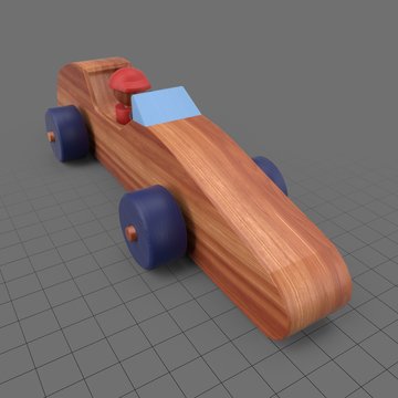 Wooden toy sports car