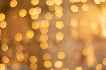 Bokeh blur of lights for decorating Christmas trees at Christmas and New Year's every year. As a light background