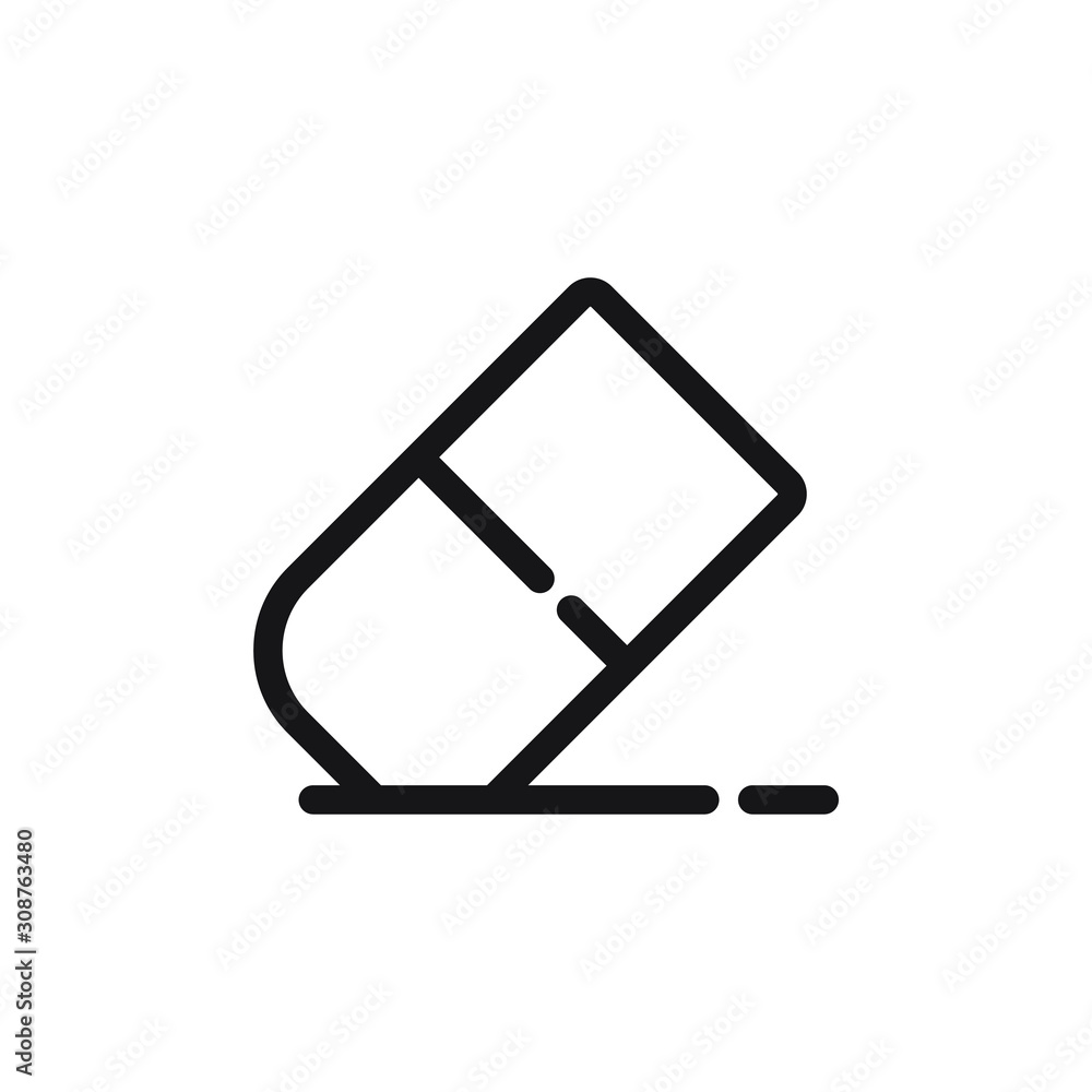 Aufkleber eraser icon template color editable. eraser symbol vector sign isolated on white background. simple 