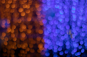 Bokeh blur of lights for decorating Christmas trees at Christmas and New Year's every year. As a light background