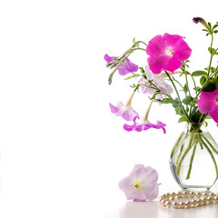 Bouquet of pink petunias