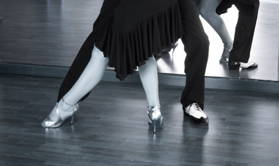 Ballroom dance salsa dancers
