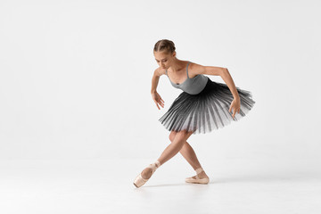 young ballet dancer in rehearsal