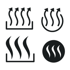 Heat icon template color editable. Heat arrow up concept symbol vector sign isolated on white background. Simple logo vector illustration for graphic and web design.