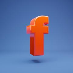 Lush Lava 3d letter F lowercase