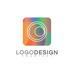 camera gradient logo vector design color full