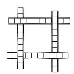 Film strip as frame. Illustration of a film strip as a frame on a white background