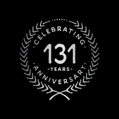 131 years design template. 131st vector and illustration.