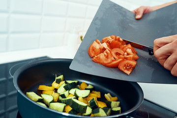 chef preparing salad