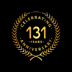 131 years design template. 131st vector and illustration.