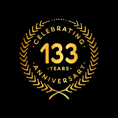 133 years design template. 133rd vector and illustration.