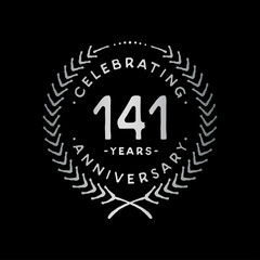 141 years design template. 141st vector and illustration.